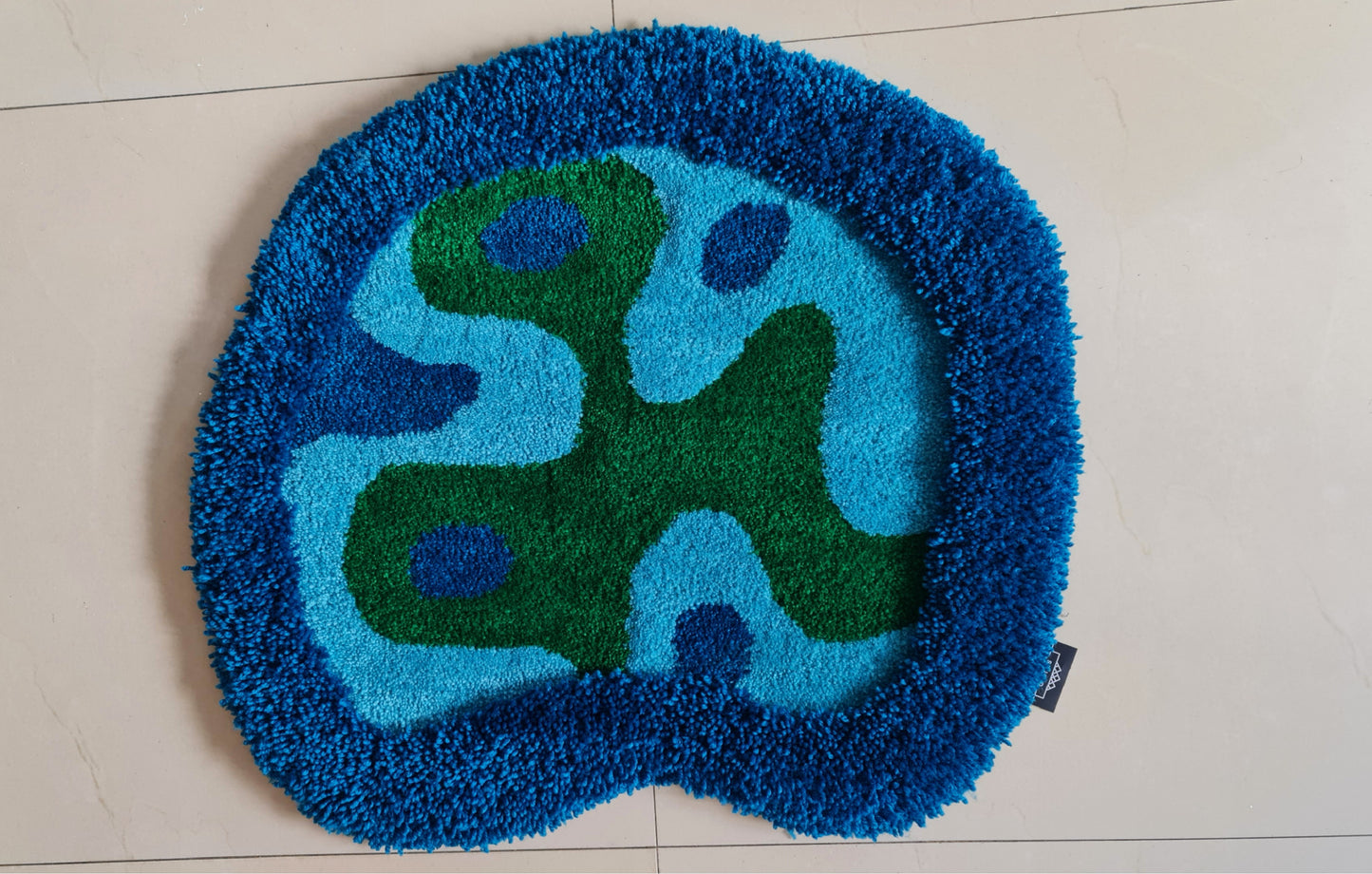 Dog and Cat Bed Rug - Blue/Green