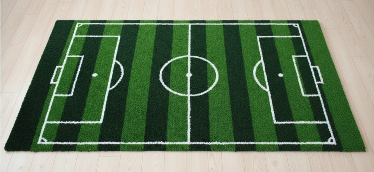 Soccer Field - Luxury Handmade Rug