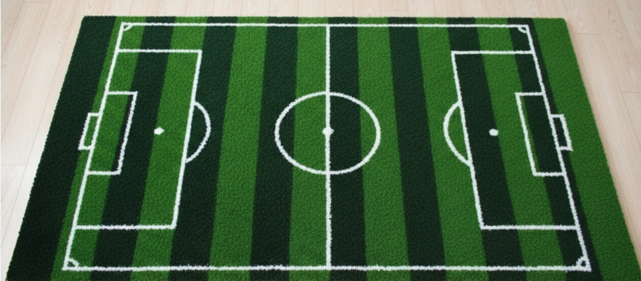 Soccer Field - Luxury Handmade Rug