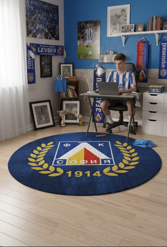 PFC Levski Sofia Soccer Club - Luxury Handmade Rug