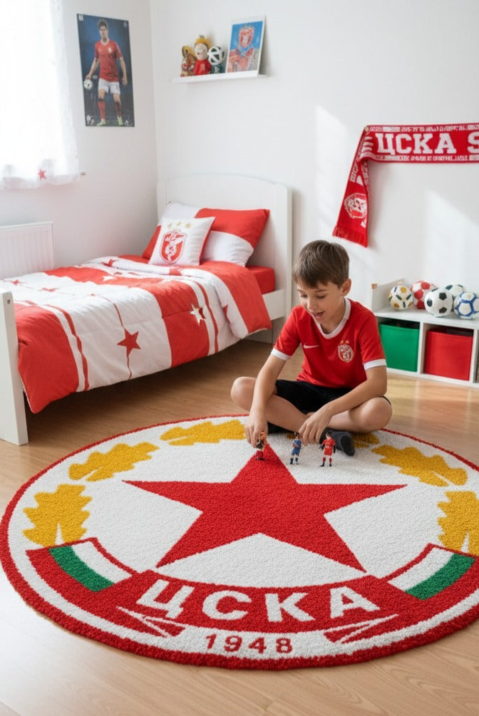 PFC CSKA Sofia Soccer Club - Luxury Handmade Rug